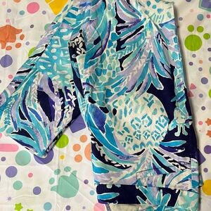 Lilly Pulitzer Blue and Purple Cropped Pants